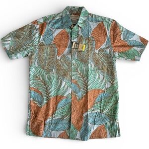 Cook's Hawaiian Tropical Cotton Short Sleeve Button Down Shirt